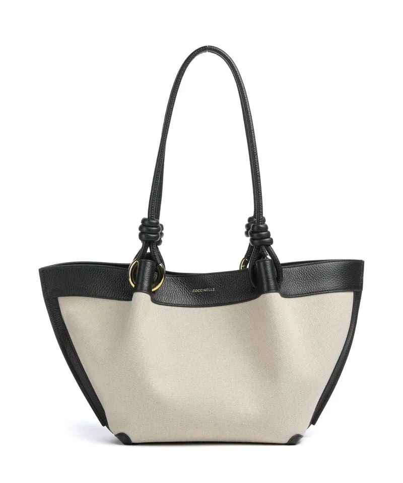 Coccinelle Finn Canvas Bolso de hobo natural/noir