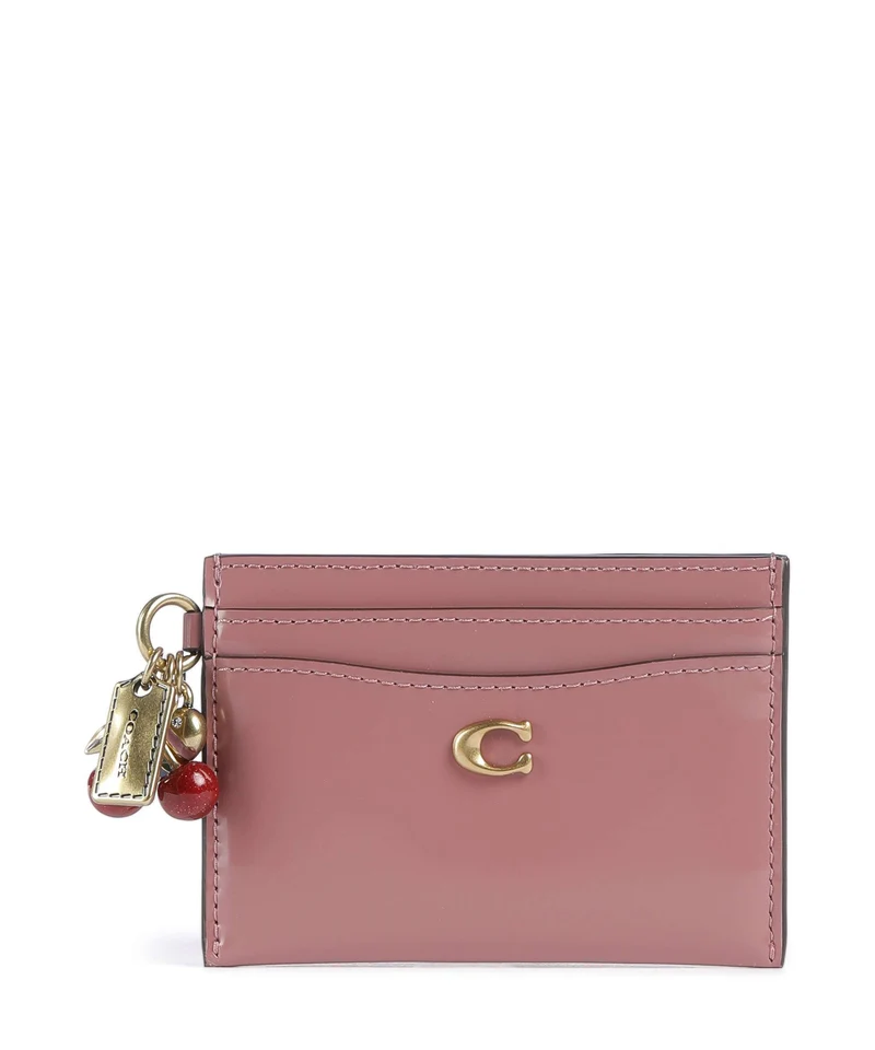 Coach Essential Spazzolato Tarjetero peony