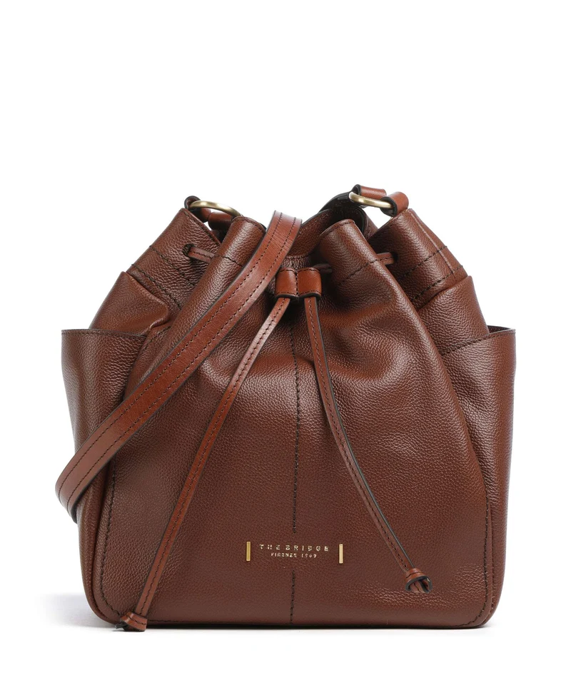 The Bridge Letizia Soft Bucket bolso de mano marrone
