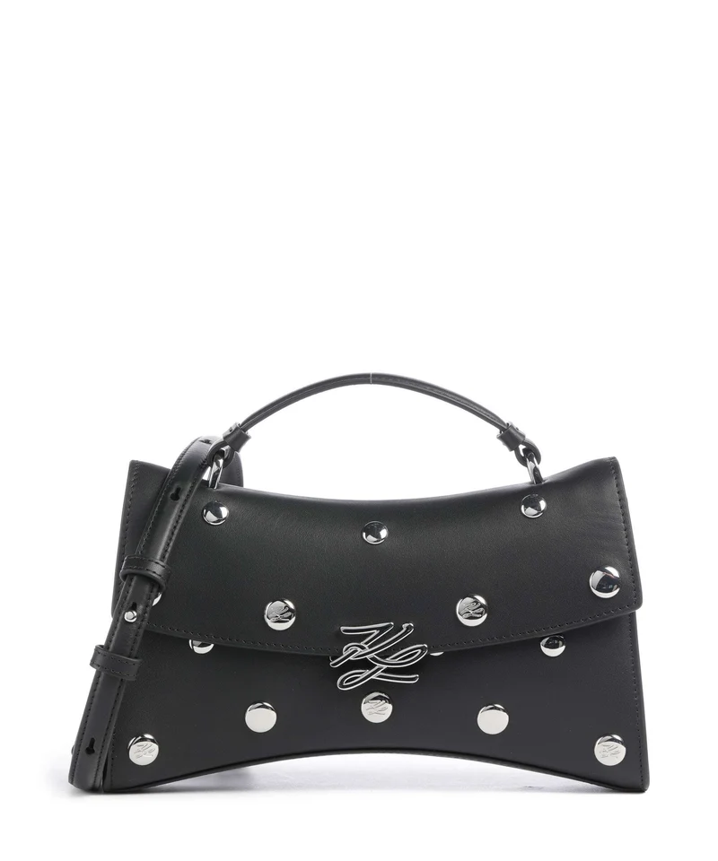Karl Lagerfeld K/Autograph Twist Bandolera black embellishment
