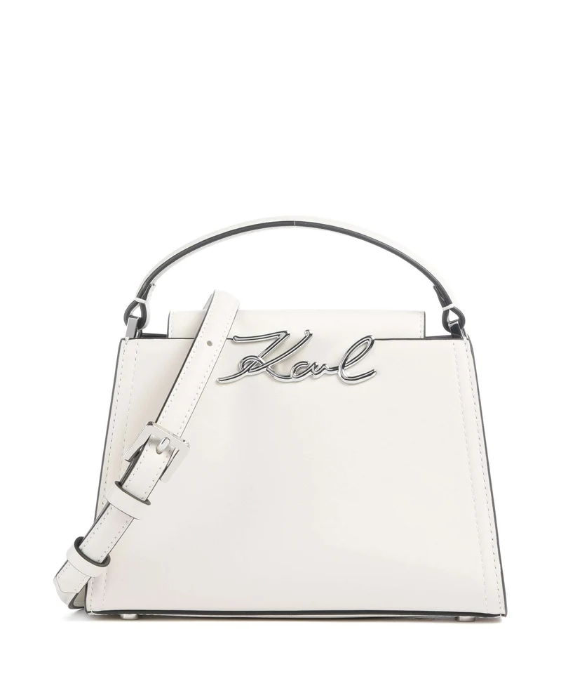 Karl Lagerfeld K/Signature Mini Bolso de mano off white