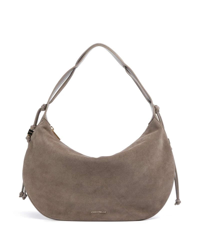 Coccinelle Thess Suede Bolso de hobo warm taupe