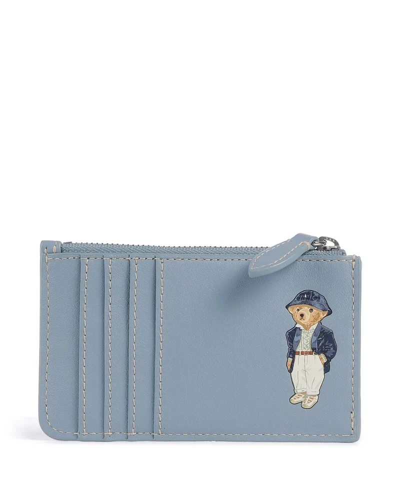 Polo Ralph Lauren Bear Tarjetero faded denim