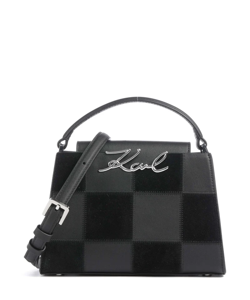 Karl Lagerfeld K/Signature Mini Bolso de mano black nickel
