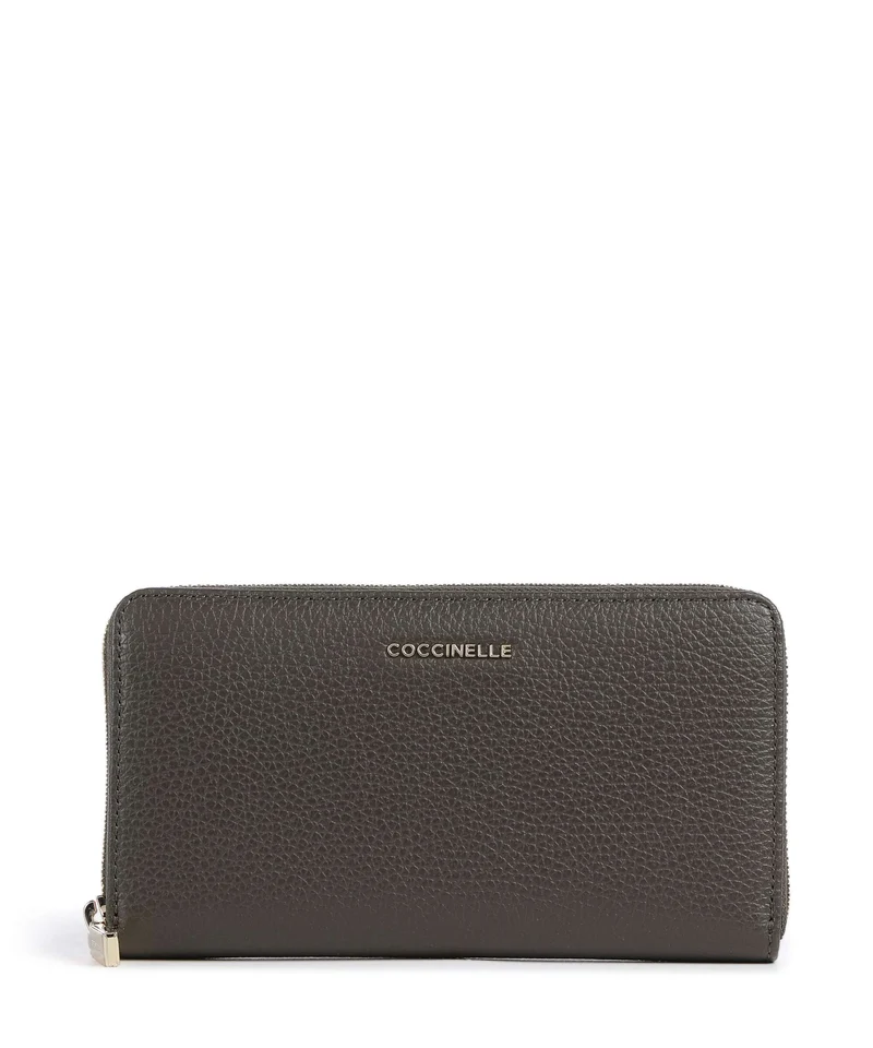 Coccinelle Metallic Soft Monedero fango