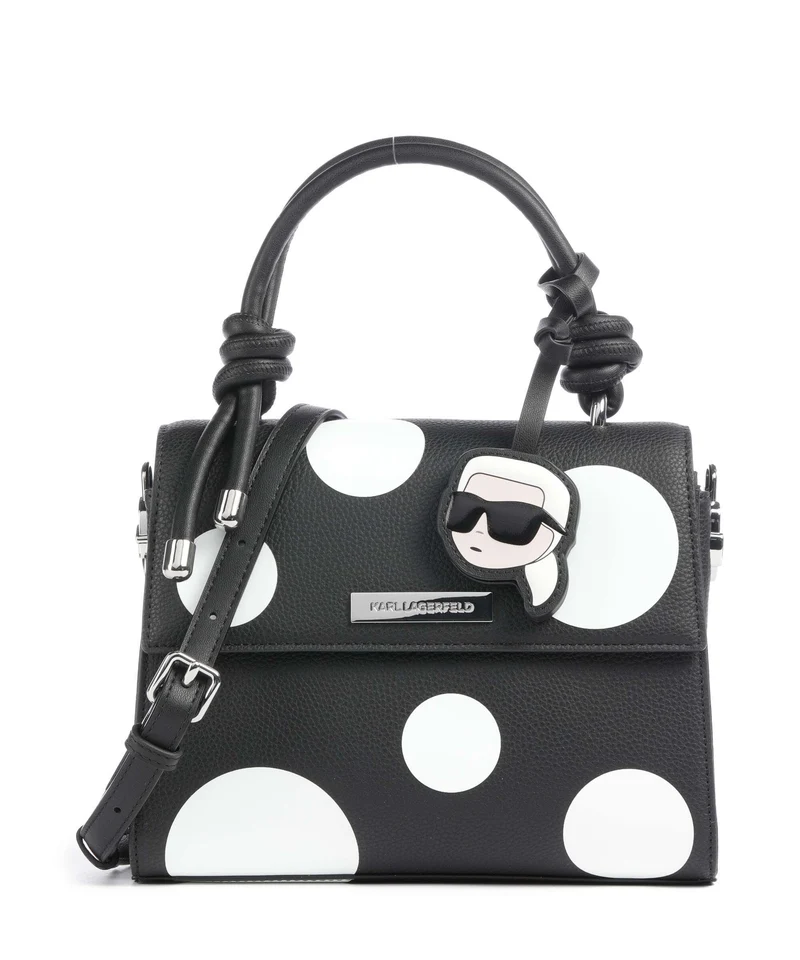 Karl Lagerfeld Ikon Knots Bolso de mano variable polka dot