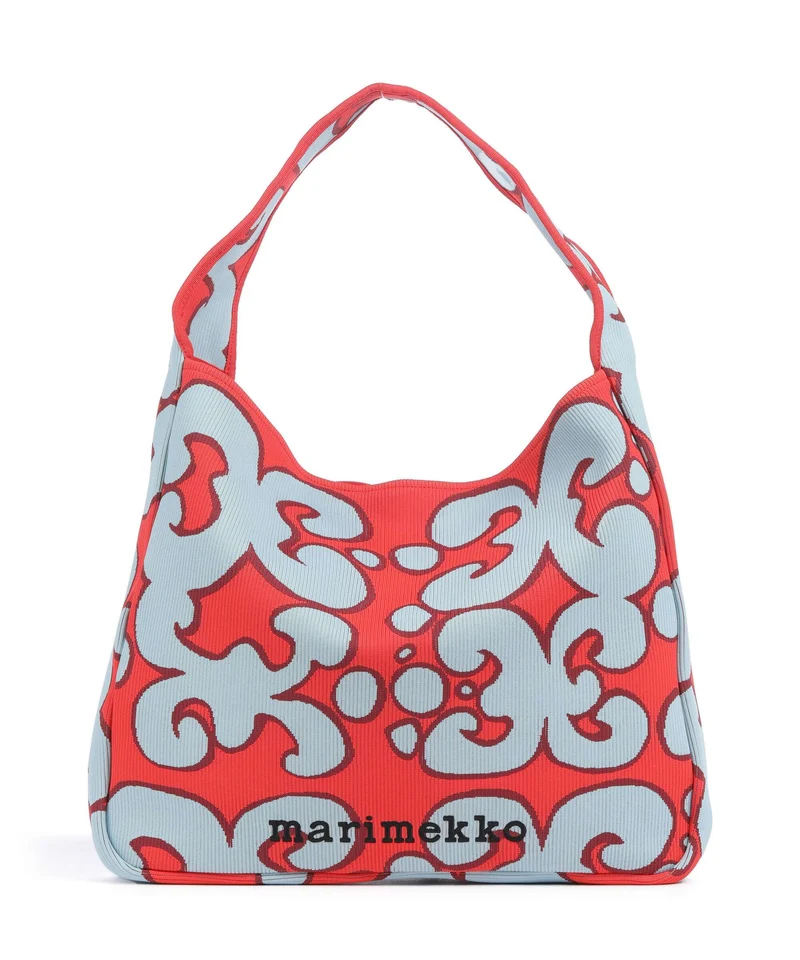 Marimekko Knitted Keidas Bolso de hobo light blue/red