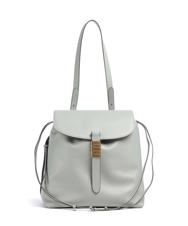 Pinko Saddle Bolso mochila grigio perla/antique gold