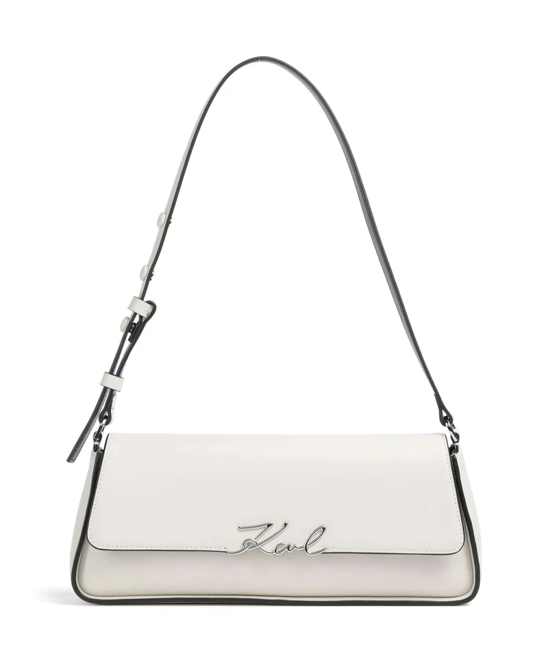 Karl Lagerfeld K/Signature Bolso de hombro off white