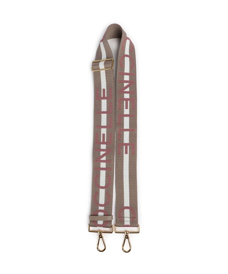 Coccinelle Nastro Signature Correa para bolso multi new warm taupe