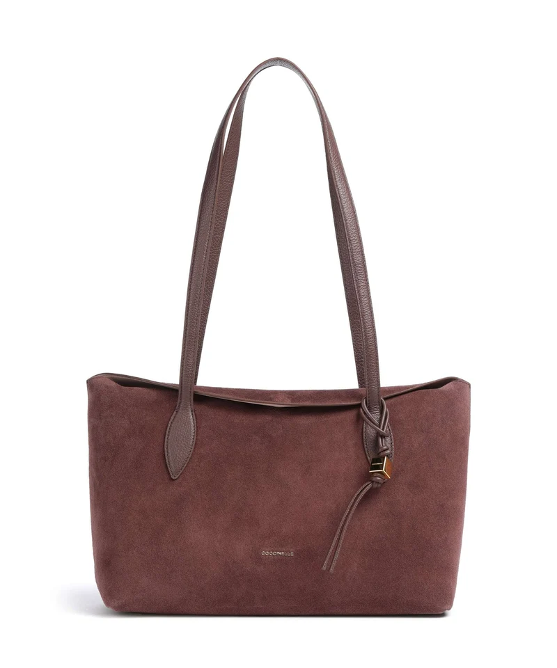Coccinelle Thess Suede Bolsa shopping berry