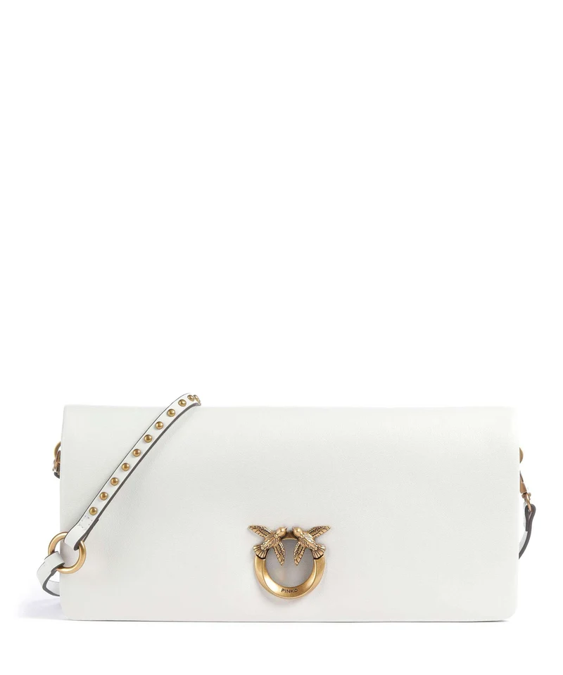 Pinko Click Soft Classic Bandolera bianco nembo/antique gold