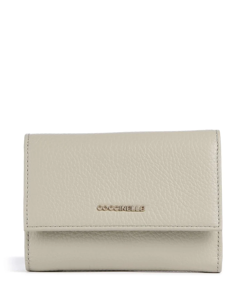 Coccinelle Metallic Soft Monedero eucalipto