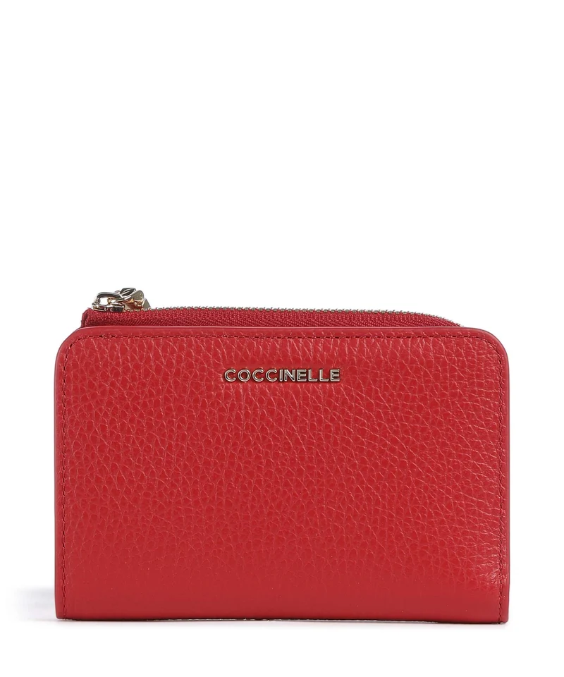 Coccinelle Metallic Soft Monedero scarlet