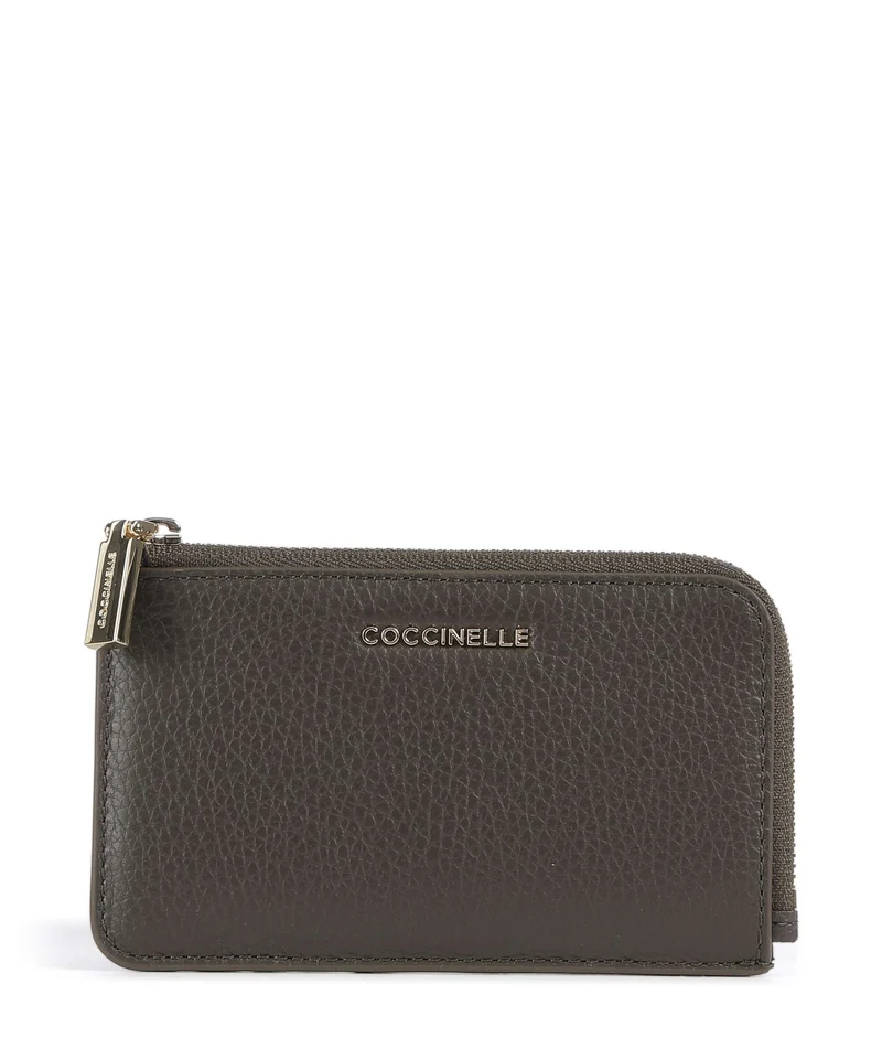 Coccinelle Metallic Soft Tarjetero fango
