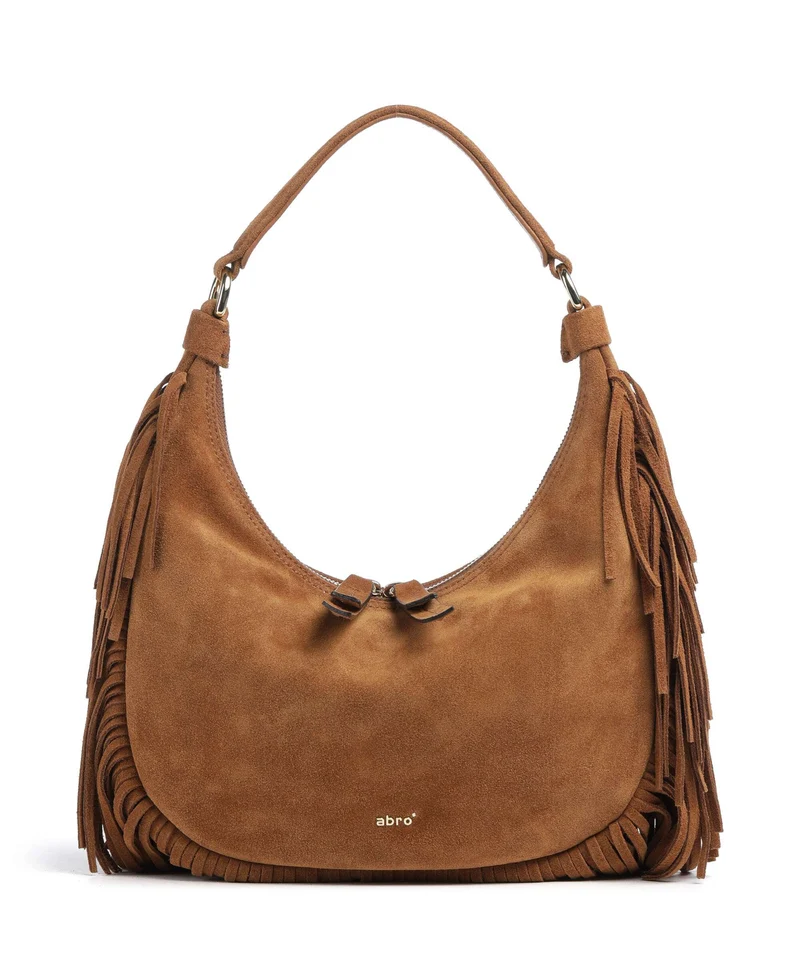 Abro Suede Nana Small Bolso de hobo cuoio
