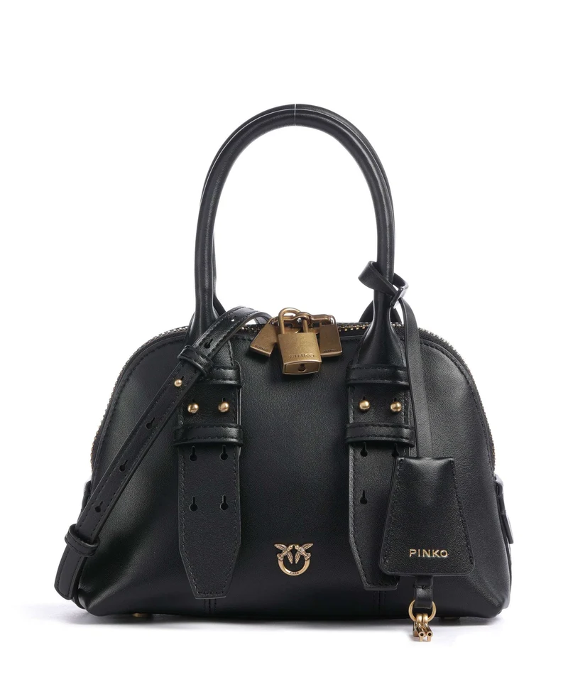 Pinko Bowling Mini Bolso de mano nero/antique gold