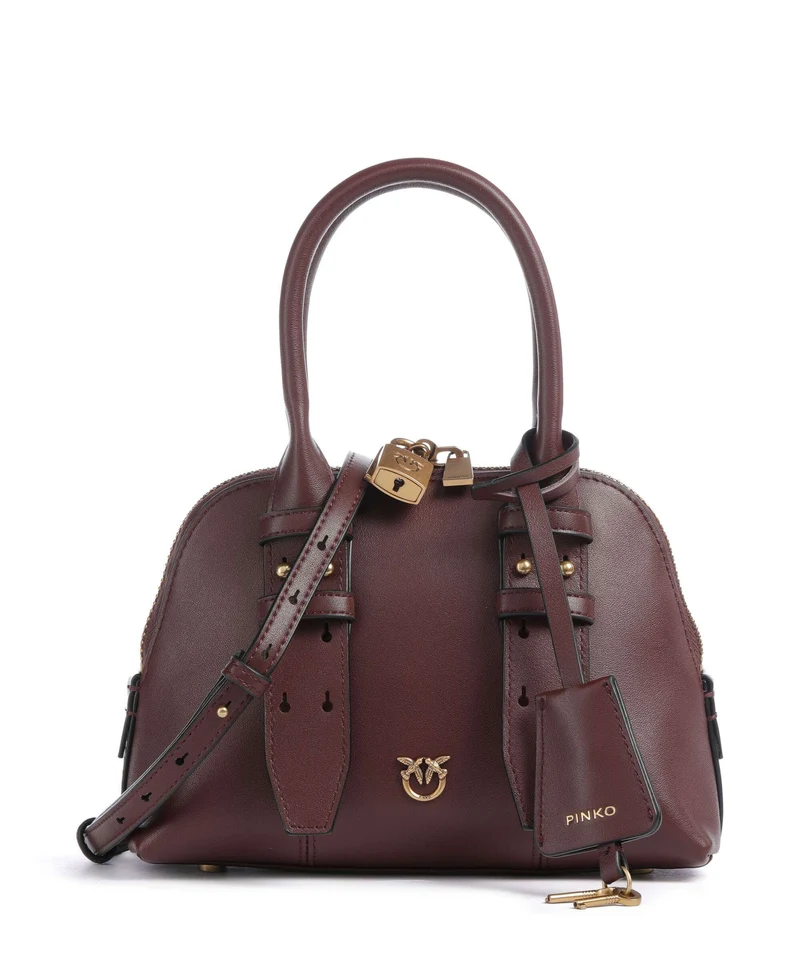 Pinko Bowling Mini Bolso de mano burgundy wine/antique gold
