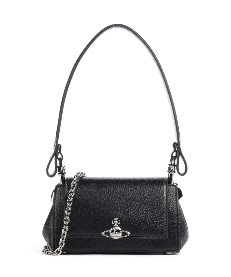 Vivienne Westwood Hazel Grain Small Bolso de hombro black