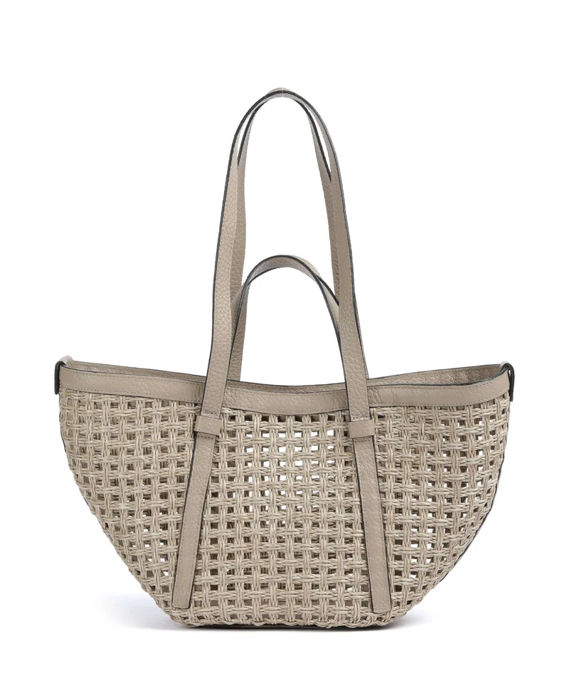 Abro Raffia Net Cosmo Medium Bolsa shopping sahara