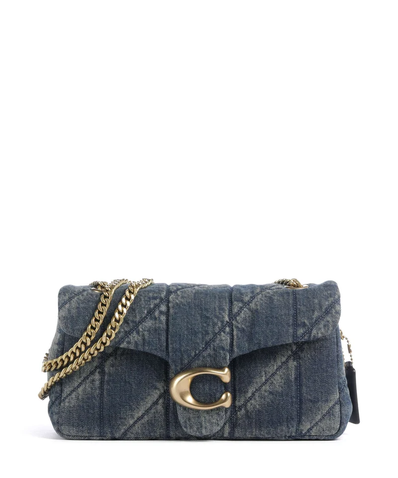 Coach Tabby Soft Quilted Loved Denim 26 Bolso de hombro dark indigo
