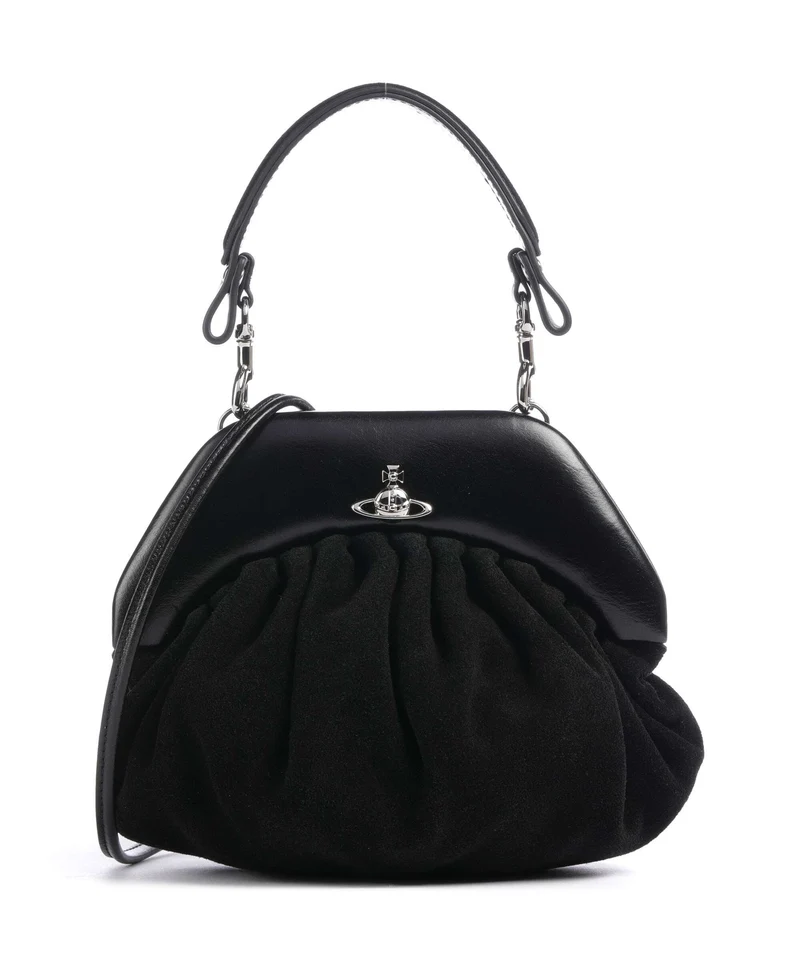 Vivienne Westwood Brooke Suede Bolso de mano black