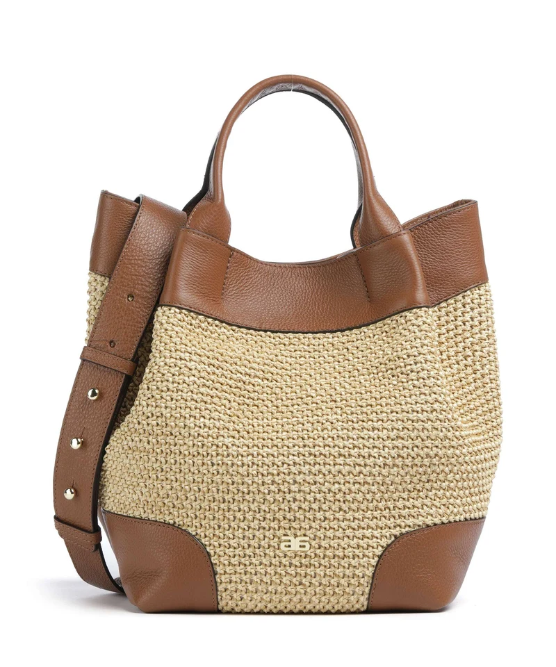 Abro Maglia Raffia Essential Medium Bolso de mano natural/nut