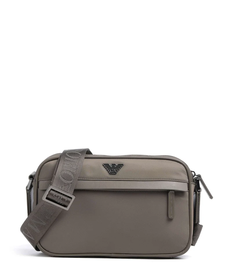 Emporio Armani Recycled Nylon Bandolera major brown