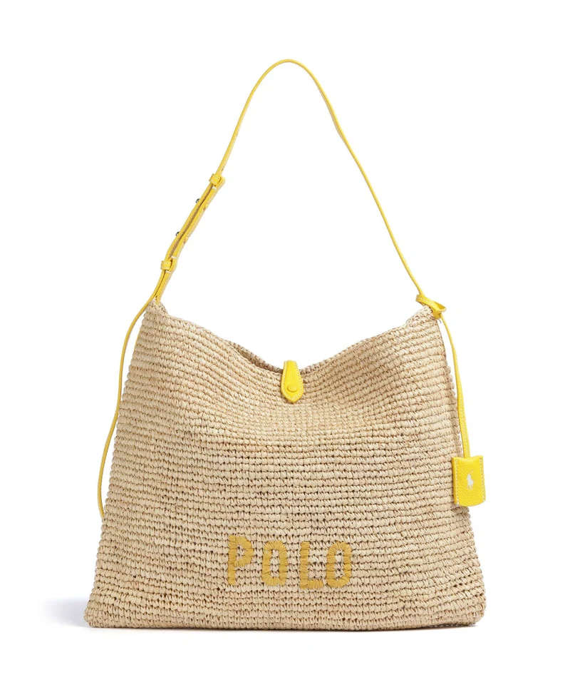 Polo Ralph Lauren Play Large Bolso de hobo natural/canary yellow