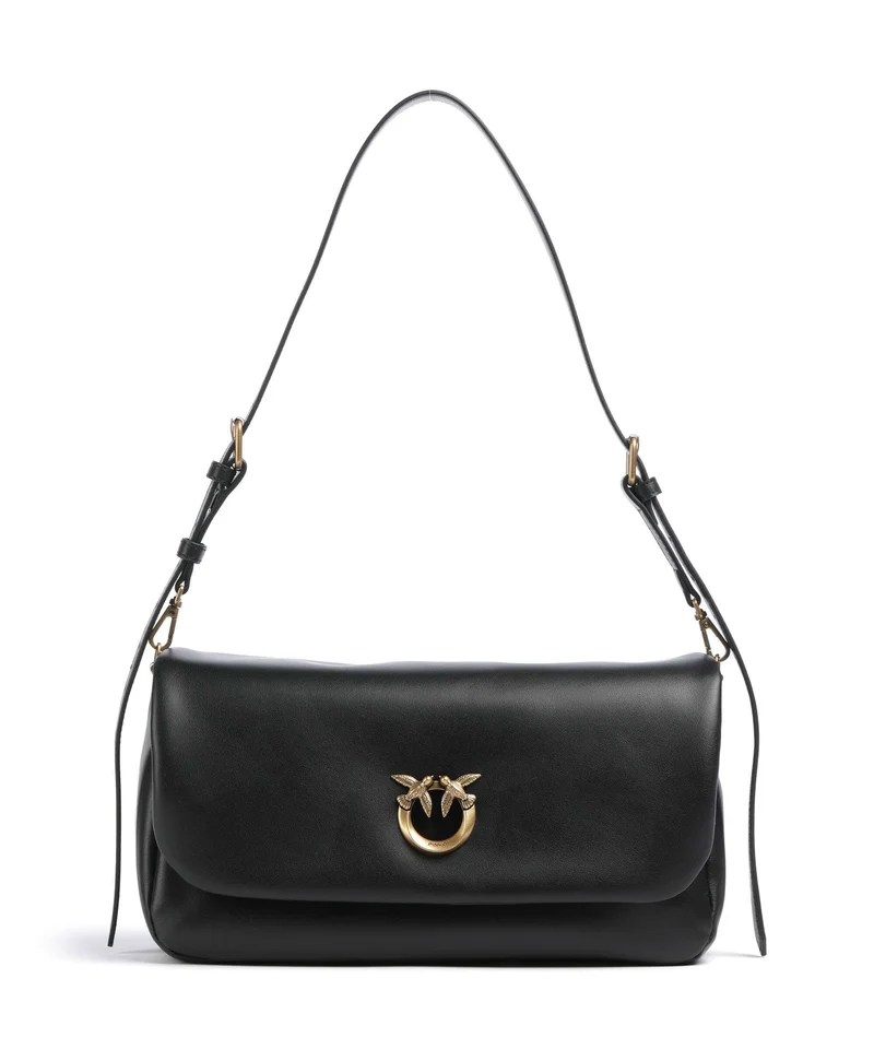 Pinko Click Soft Horizontal Bolso de hombro nero/antique gold