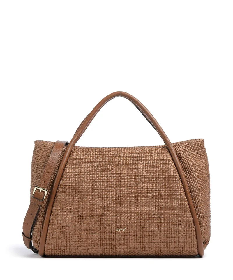 Abro Raffia Intreccio Willow Bolso de mano caramel/cognac