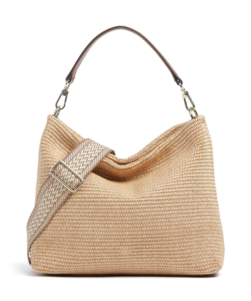 Abro Raffia Kaia Bolso de hobo natural
