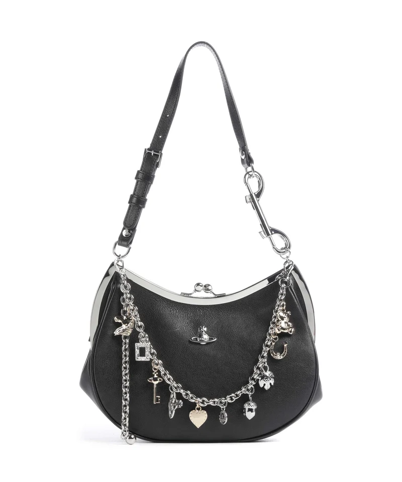 Vivienne Westwood Charm Frame Supple Bolso de hombro black