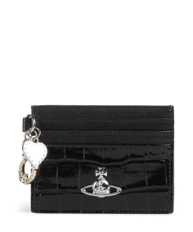 Vivienne Westwood Embossed Croc Tarjetero black