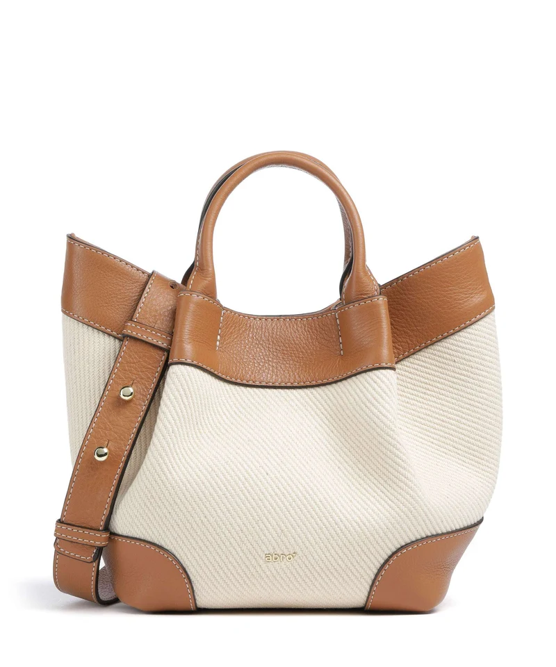 Abro Super Drill Essential Small Bolso de mano ivory/cuoio