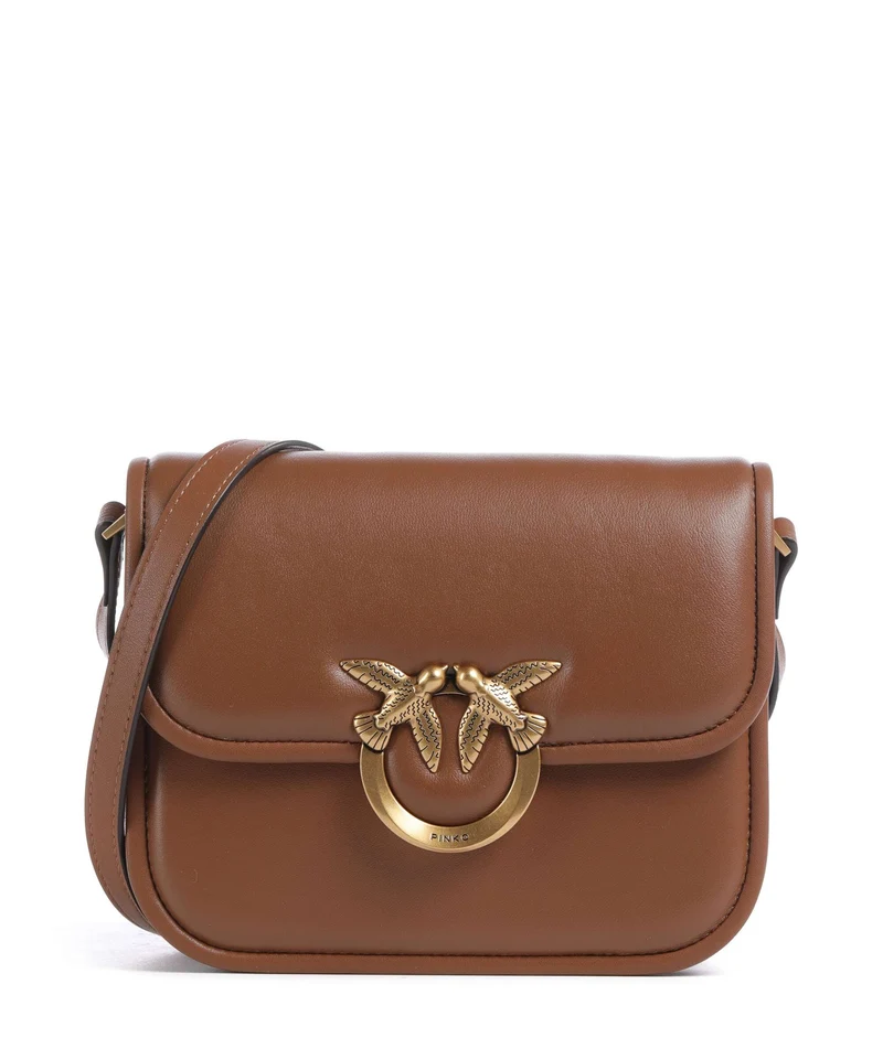 Pinko Love One Mini Bandolera marrone/leone/antique gold