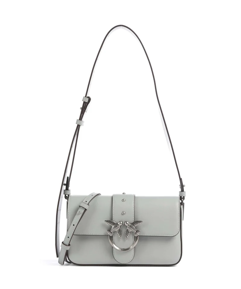 Pinko Love One Mini Slouchy Bolso de hombro grigio perla/old silver