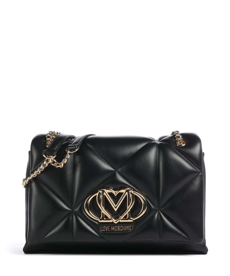 Love Moschino Embossed Q Bolso de hombro black
