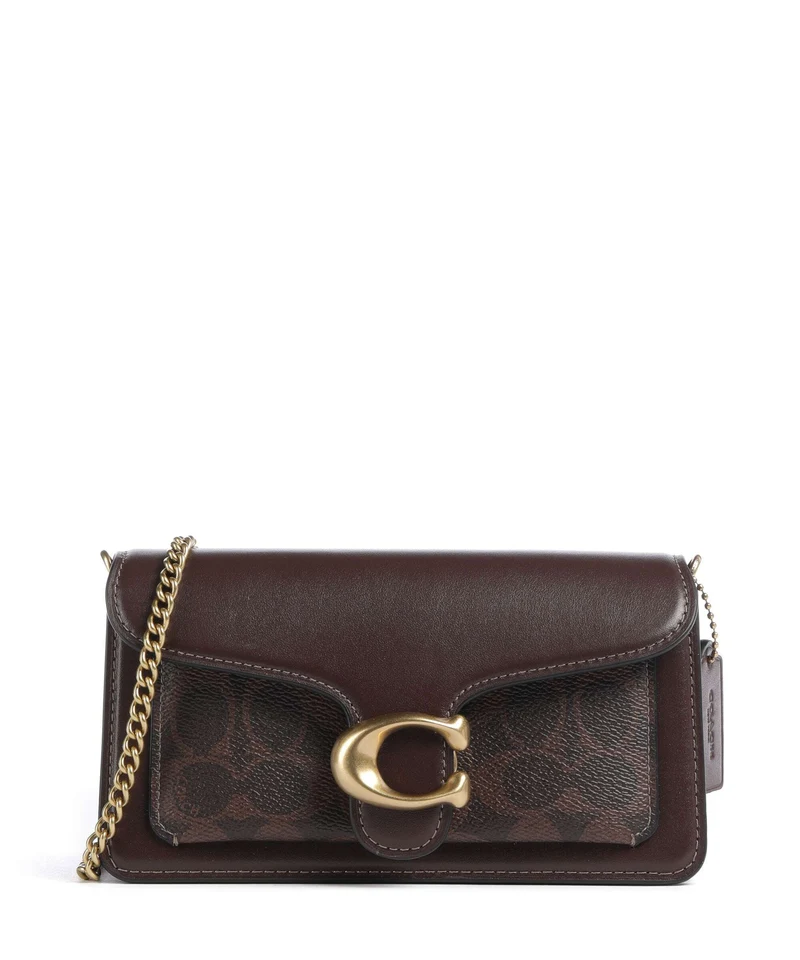 Coach Tabby Signature Chain 19 Bandolera maple
