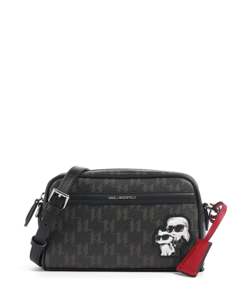 Karl Lagerfeld Ikon Monogram Bandolera brown/kl mono