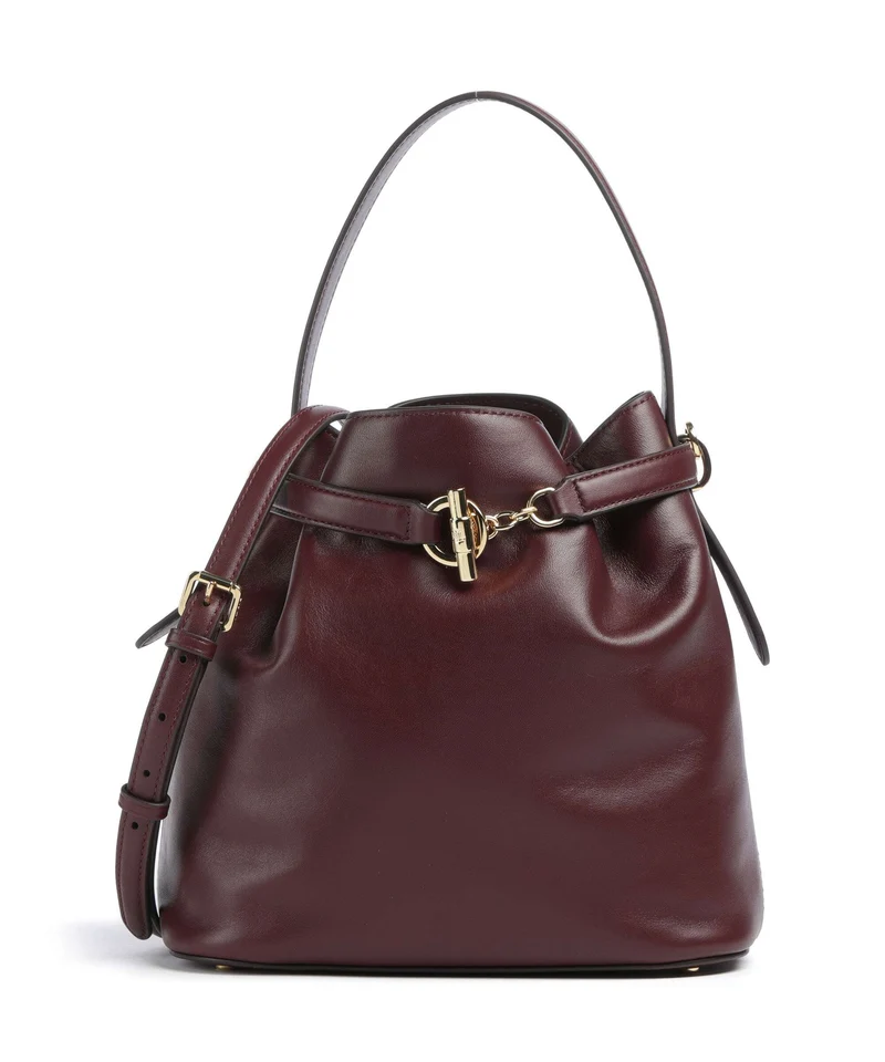 Lauren Ralph Lauren Blaike Medium Bucket bolso de mano dark garnet