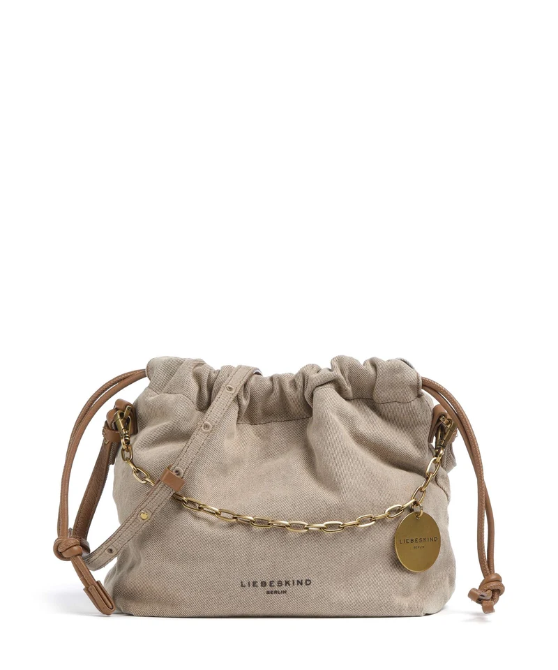 Liebeskind Lya II Denim S Bucket bolso de mano beige