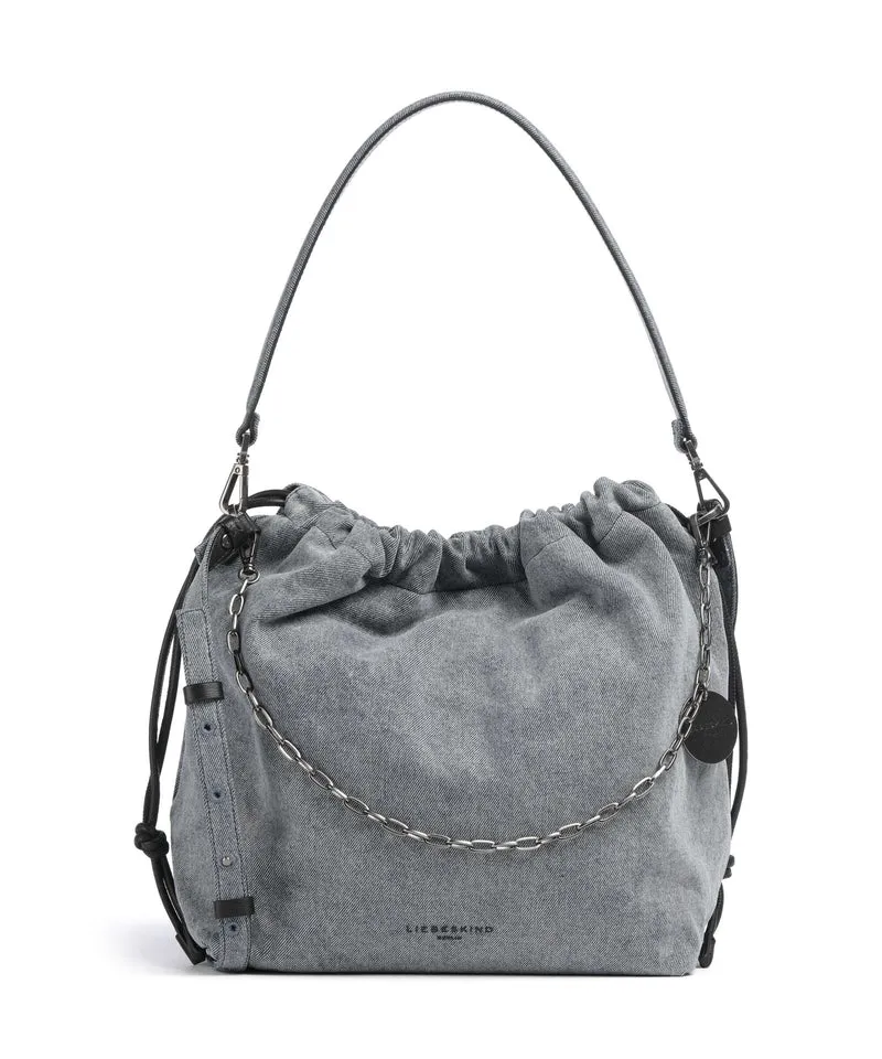 Liebeskind Lya II Denim M Bucket bolso de mano blue denim