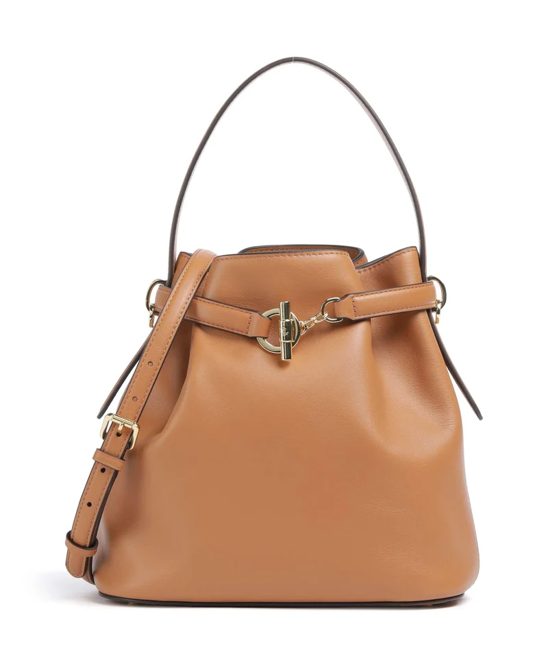 Lauren Ralph Lauren Blaike Medium Bucket bolso de mano classic caramel