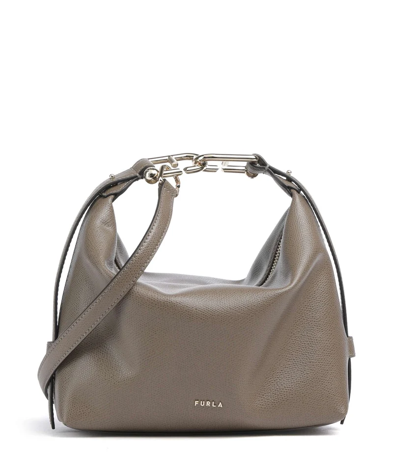 Furla Tonie Mini Bolso de hombro muddy gray