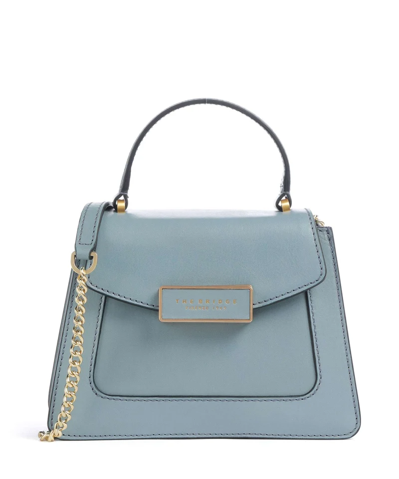 The Bridge Ginevra Bolso de mano baby blue/oro
