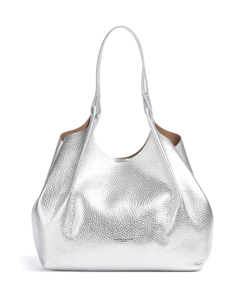 Gianni Chiarini Dua L Bolsa shopping silver clay