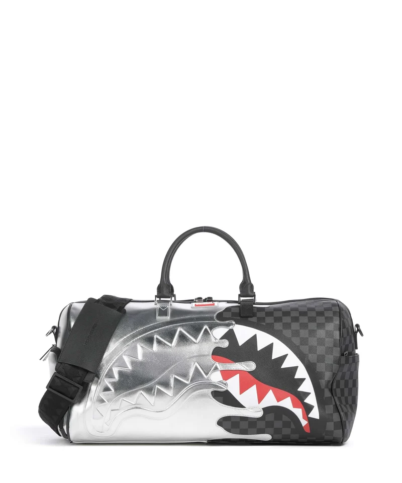 Sprayground Silver Side Drip Bolsa de fin de semana silver