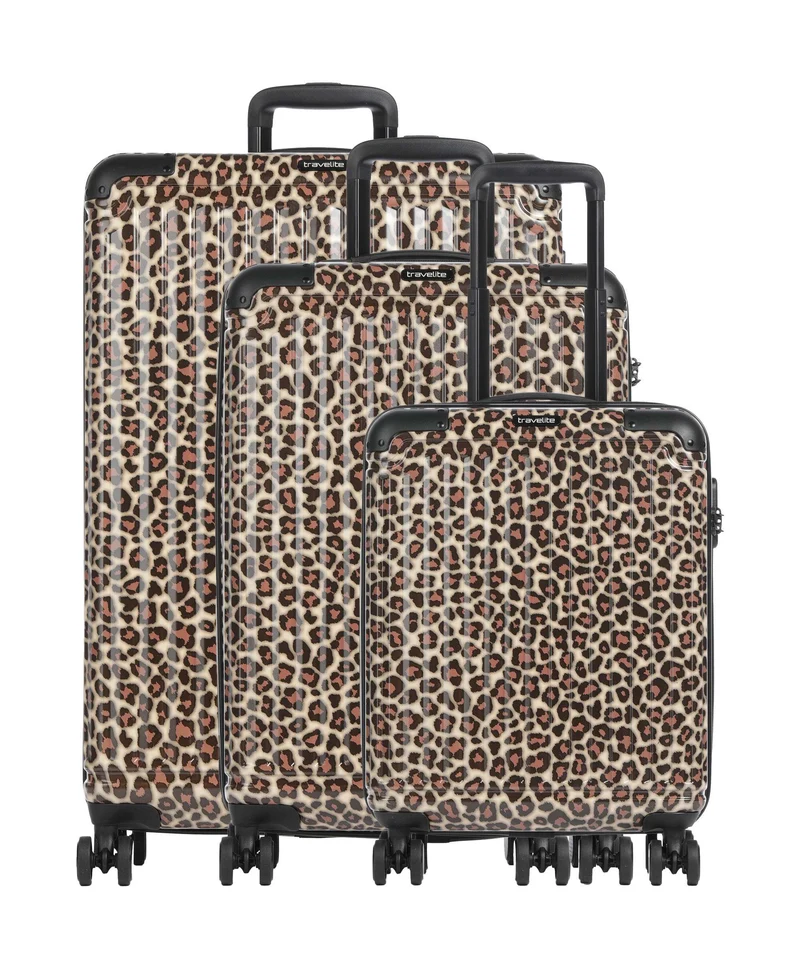 Travelite Cruise Juego de maletas (4 ruedas) leopard