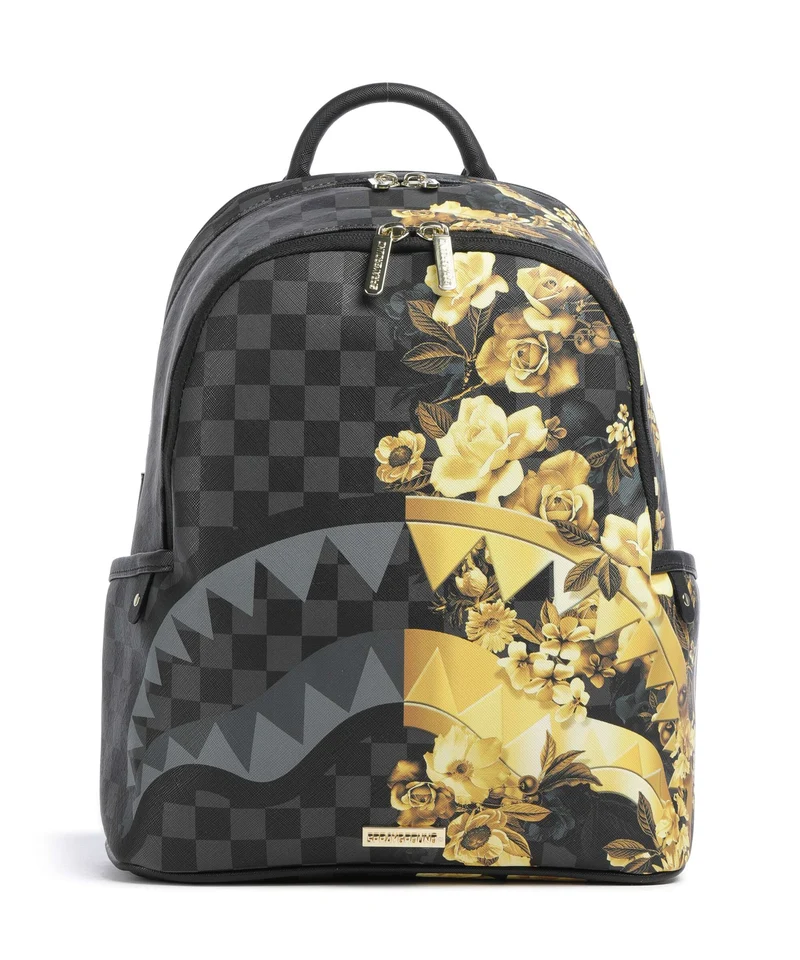 Sprayground Gold Floral Remix Mochila black